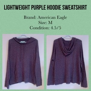 Lightweight purple hoodie sweatshirt